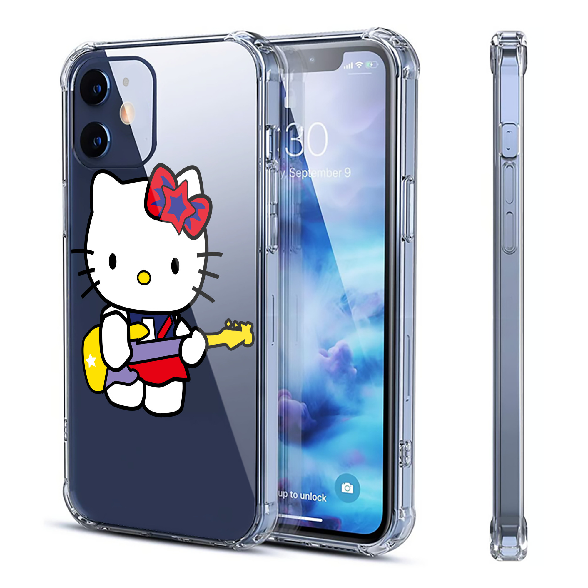 （画像用） Hello Kitty ハローキティ 【iPhone 12シリーズ対応】透明スマホケース（クリアソフトケース）
